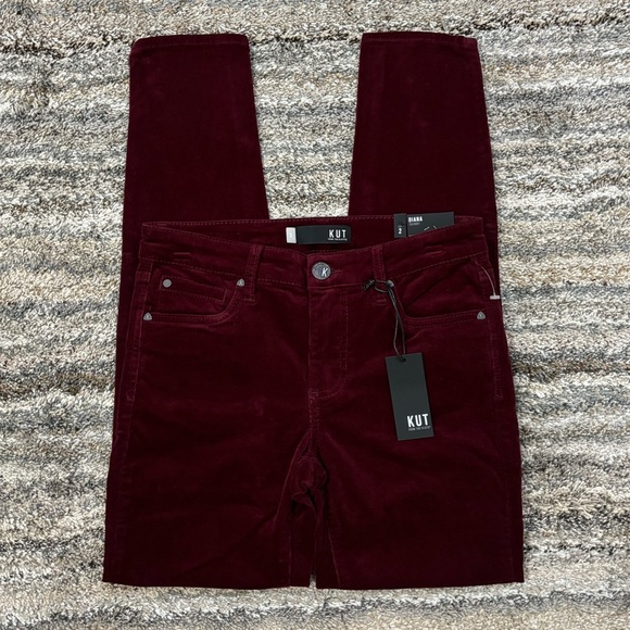 KUT From The Kloth Diana Skinny Jeans Sz 2 | KUT Diana Corduroy Skinny Jeans NWT - Picture 1 of 15